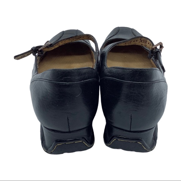 Sofft Mary Jane shoes 1.5" wedge black leather 6.5 - Picture 3 of 6